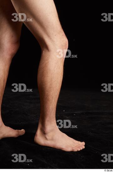 Calf Man White Nude Slim Studio photo references