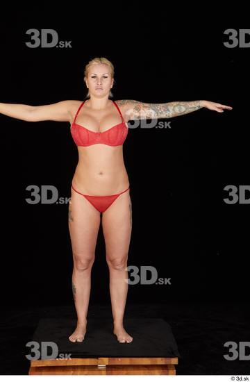 Woman White Chubby Female Studio Poses