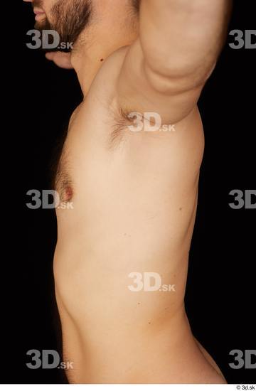 Chest Man White Nude Slim Studio photo references