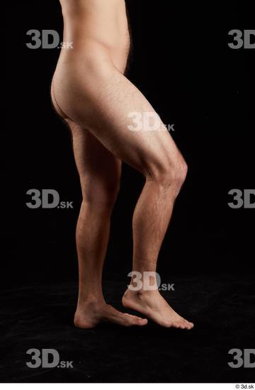 Leg Man White Nude Slim Bearded Studio photo references