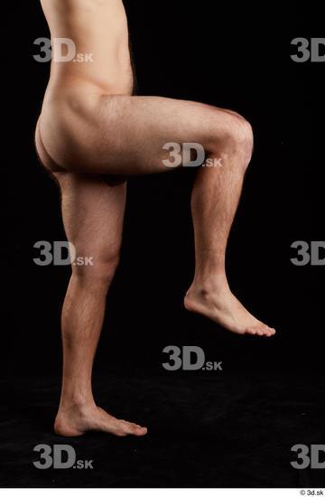 Leg Man White Nude Slim Bearded Studio photo references