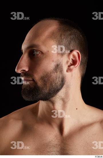 Head Man White Slim Bearded Studio photo references