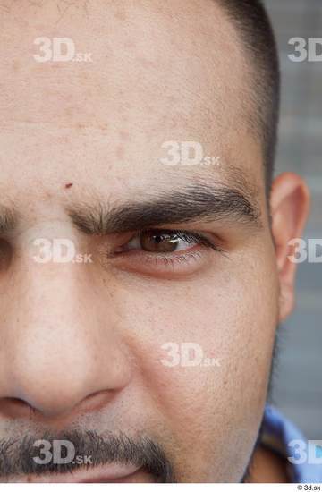 Eye Man White Casual Chubby Bearded Street photo references