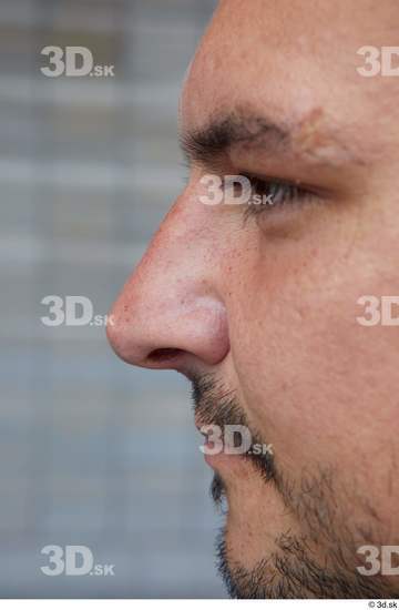 Nose Man White Casual Slim Street photo references