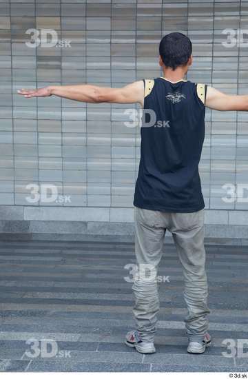 Whole Body Man T poses White Casual Slim Standing Street photo references