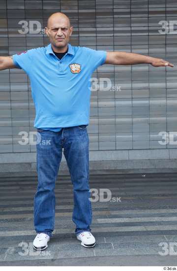 Whole Body Man T poses White Casual Average Standing Street photo references