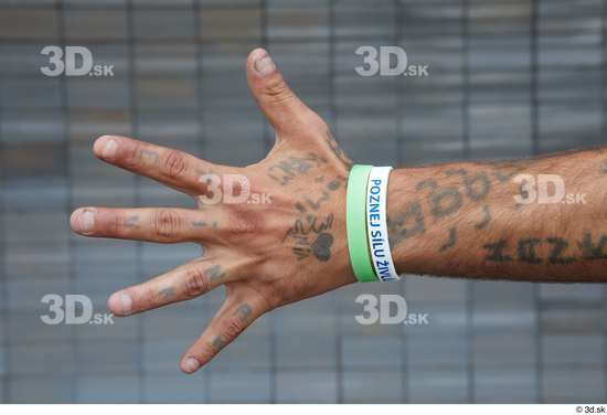 Hand Man White Tattoo Casual Slim Street photo references