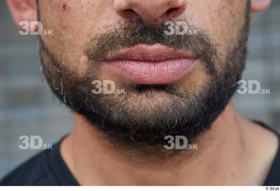 Mouth Man White Casual Slim Bearded Street photo references