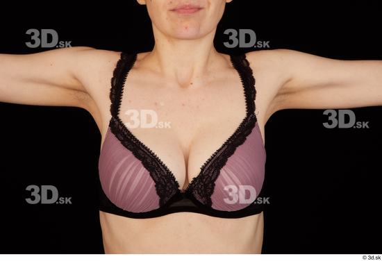 Chest Breast Woman White Underwear Bra Average Studio photo references