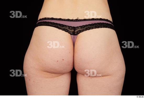 Hips Bottom Woman White Underwear Average Panties Studio photo references