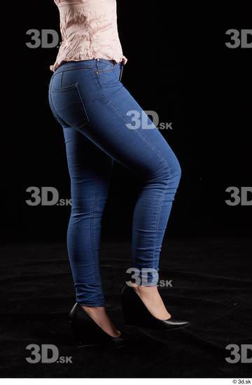 Leg Woman White Jeans Average Studio photo references