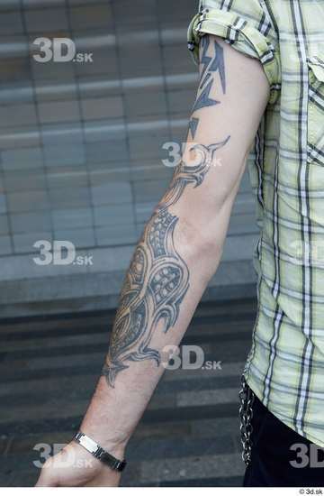 Arm Man White Tattoo Casual Slim Street photo references