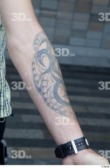 Arm Man White Tattoo Casual Slim Street photo references