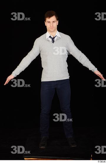 Man White Athletic Male Studio Poses