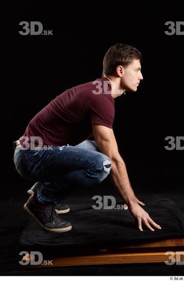 Man White Athletic Male Studio Poses