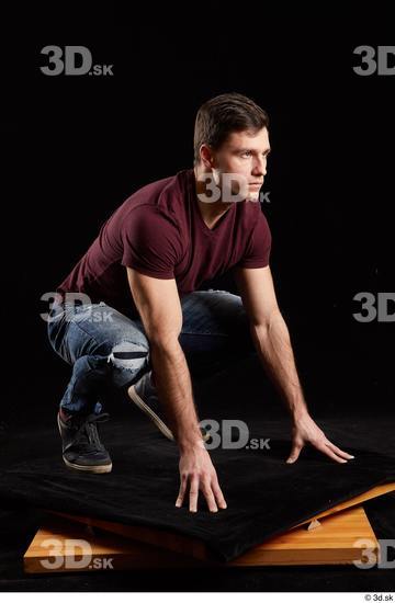 Man White Athletic Male Studio Poses