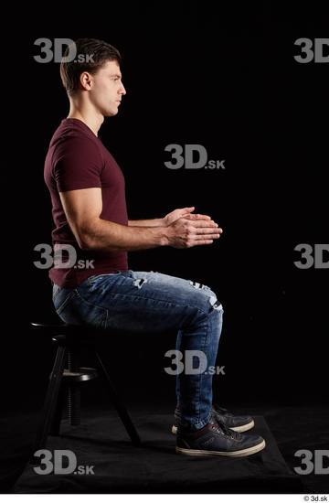 Man White Athletic Male Studio Poses