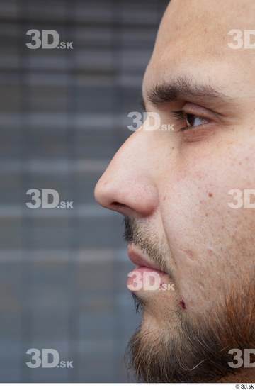 Nose Man White Casual Chubby Street photo references