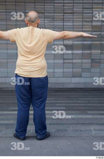 Whole Body Man T poses White Casual Chubby Standing Street photo references