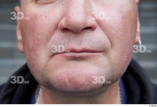 Mouth Man White Casual Chubby Street photo references