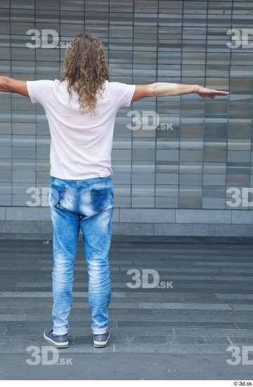 Whole Body Woman T poses White Casual Slim Standing Street photo references