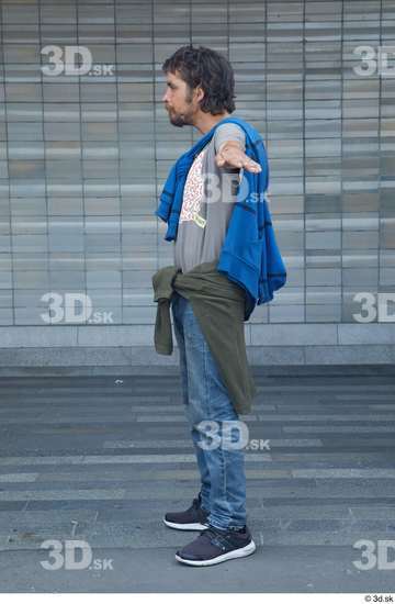 Whole Body Man T poses White Casual Slim Standing Street photo references