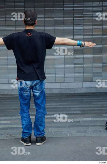 Whole Body Man T poses White Casual Slim Standing Street photo references