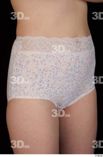 Hips Woman White Underwear Slim Panties Studio photo references