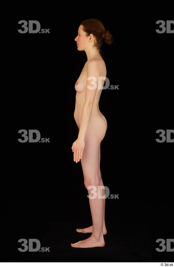 Whole Body Woman White Nude Slim Standing Studio photo references