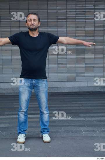 Whole Body Man T poses White Casual Average Standing Street photo references