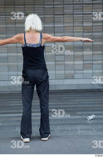 Whole Body Woman T poses White Sports Average Standing Street photo references