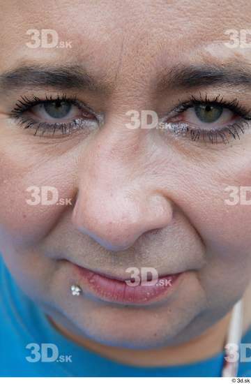 Face Nose Woman White Casual Chubby Street photo references