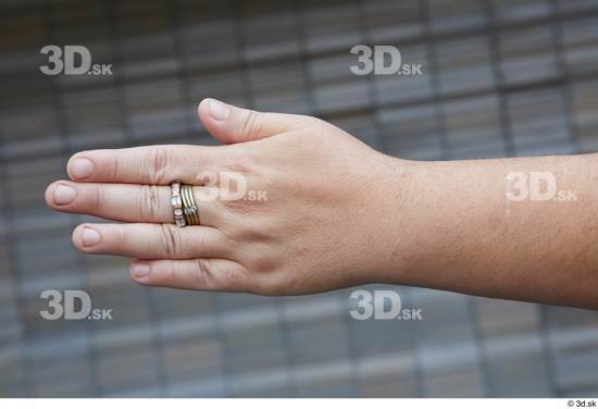 Hand Woman White Scar Casual Chubby Street photo references