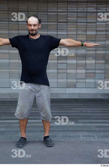 Whole Body Man T poses White Casual Slim Standing Street photo references