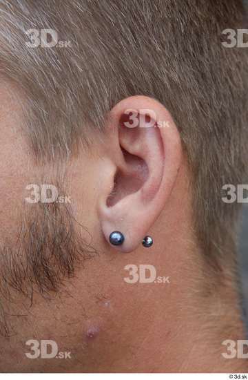 Ear Man White Piercing Casual Slim Street photo references