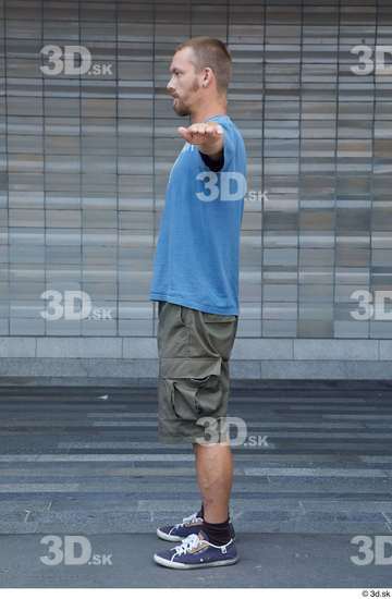 Whole Body Man T poses White Casual Slim Standing Street photo references