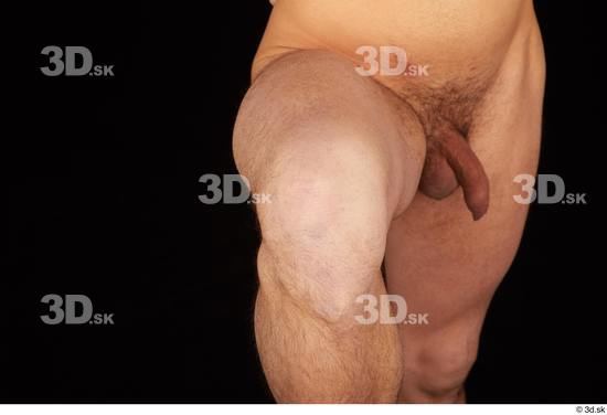 Knee Man Nude Slim Studio photo references