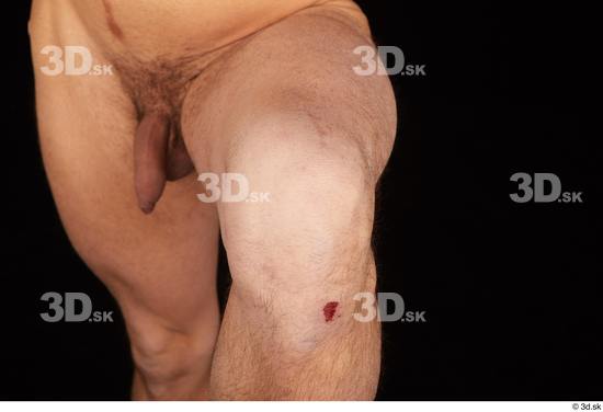 Knee Man Nude Slim Studio photo references