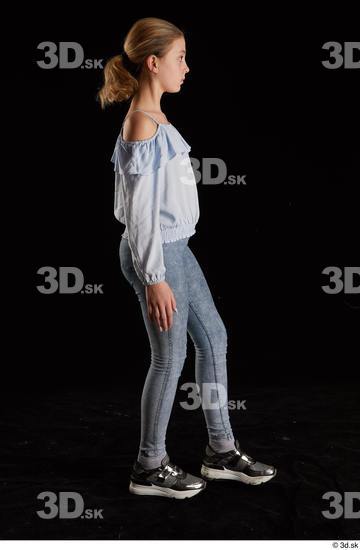 Woman White Slim Female Studio Poses