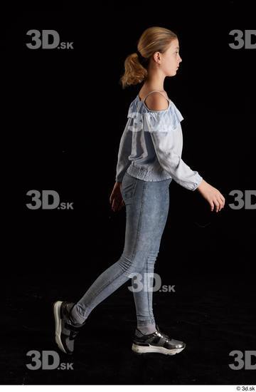 Woman White Slim Female Studio Poses