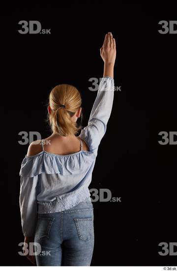 Woman White Slim Female Studio Poses