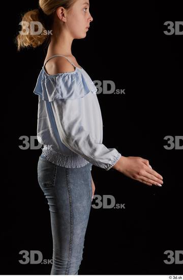 Woman White Slim Female Studio Poses