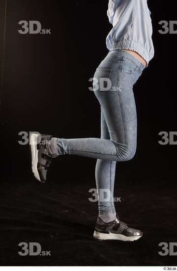 Woman White Slim Female Studio Poses