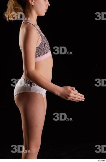 Woman White Slim Female Studio Poses