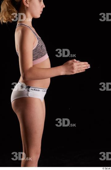 Woman White Slim Female Studio Poses