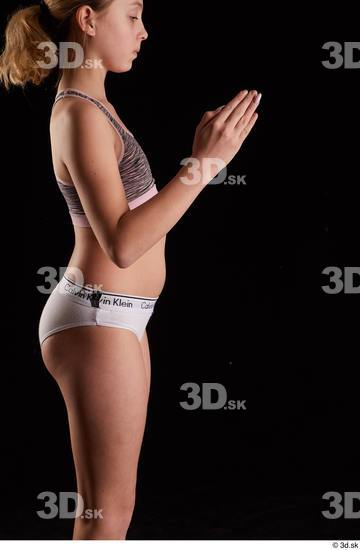 Woman White Slim Female Studio Poses