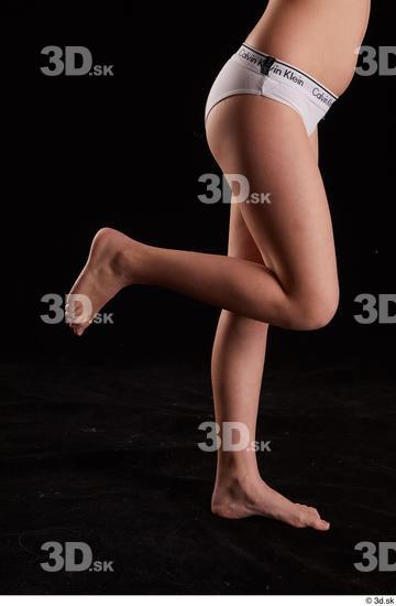 Woman White Slim Female Studio Poses