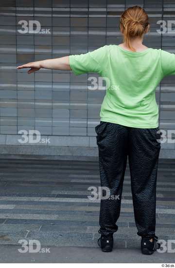 Whole Body Woman T poses White Casual Chubby Standing Street photo references