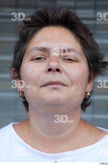 Head Hair Woman White Casual Chubby Street photo references