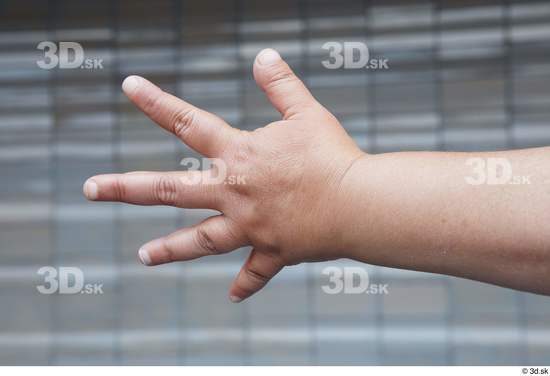 Hand Woman White Casual Chubby Street photo references